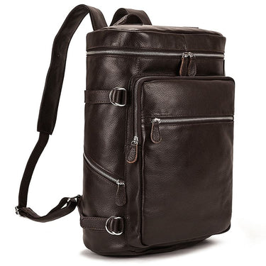 mochilas de cuero hombre lima café